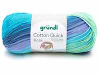 Gründl Wolle Cotton Quick Batik 100 g hellblau-violett-apfelgrün