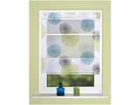 Home Wohnideen Raffrollo Pusteblume blau-grün 130 x 45 cm