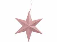 TrendLine Weihnachtsaufhänger Holz Stern 32 x 27 cm rosa