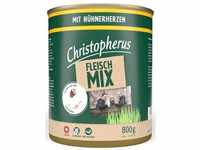 Christopherus Hundefutter Fleisch-Mix Hühnerherz 800 g
