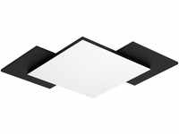 Eglo LED Deckenleuchte Tamuria weiß-schwarz 43,5 x 43,5 cm warmweiß
