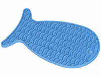 Nobby Leckmatte Silikon Snack-Matte Fish 23 x 13,5 cm blau