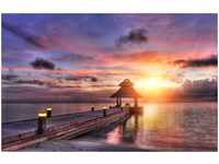 papermoon Vlies- Fototapete Digitaldruck 350 x 260 cm Maldives Sunset