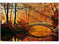 papermoon Vlies- Fototapete Digitaldruck 350 x 260 cm Misty Park Bridge