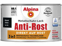 Alpina Metallschutz-Lack Anti-Rost 300 ml schwarz glänzend