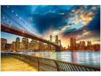 papermoon Vlies- Fototapete Digitaldruck 350 x 260 cm Manhattan Sunset