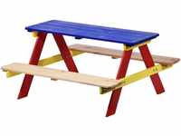 Dobar Sitzbank für Kinder mit Tisch mehrfarbig 85 x 90 x 45 cm
