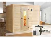 Weka Premium Massivholz-Sauna Bergen Gr. 3 Sparset 7,5 kW OS