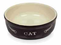 Nobby Katzen Keramikschale Cat schwarz beige Ø 13,5 x 5 cm 250 ml