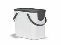 Rotho Mülltrennungssystem Albula 25 L mistletoe white Recyclingbehälter