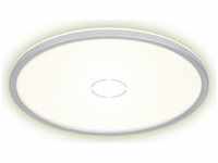 Briloner 3392-014, Briloner Slim LED Panel Free silber Ø 42 cm mit Backlight-Effekt