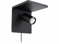 Eglo LED Wandleuchte Ciglie Spot schwarz 18 x 18 cm GU10 warmweiß