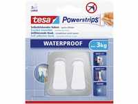 tesa Powerstrips Doppelhaken Waterproof weiß