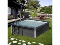 Gre Composite Pool quadratisch grau 326 x 326 x 96 cm