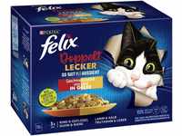 Felix Doppelt Lecker Geschmacksvielfalt vom Land Katzenfutter 12 x 85g