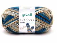 Gründl Sockenwolle Hot Socks Porto 100 g 4-fach aqua-teddy-kamel-natur