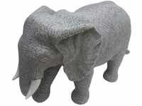 TrendLine Statue Elefant 42 cm grau