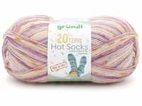 Gründl Sockenwolle Hot Socks 100 g 4-fach, blush-pfirsich-creme-meliert