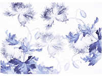 Komar Vlies Fototapete Blue Silhouettes 350 x 250 cm