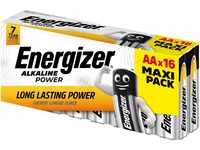 Energizer E91 Alkaline Power Batterie Mignon AA 1,5 V, 16er Pack
