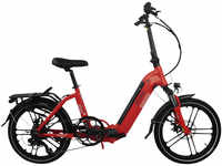 Llobe 130711, LLobe E-Bike Faltrad EasyStar Gala 20 Zoll RH 37cm 7-Gang 360 Wh rot