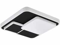 Eglo LED Deckenleuchte Lepreso weiß-schwarz 38,5 x 38,5 cm warmweiß