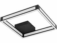 Eglo LED Deckenleuchte Altaflor schwarz-weiß 31,5 x 31,5 cm warmweiß