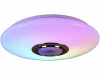 Realtiy LED Deckenleuchte Musica RGB-Farbwechsel, Bluetooth-Lautsprecher