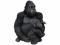 Dekofigur Gorilla mit Baby 48 x 43 x 21 cm