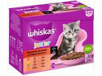 Whiskas Mulitpack Junior klassische Auswahl in Sauce Katzenfutter 12 x 85 g