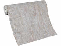 Erismann Vliestapete 10307-10 Focus, Holzdessin grau, 10,05 x 0,53 m