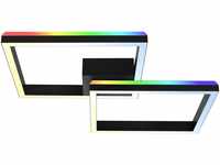 Briloner LED Deckenleuchte Frame Back 64 cm, schwarz, RGB CCT