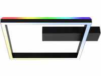 Briloner LED Deckenleuchte Frame Back 57 cm, schwarz, RGB CCT