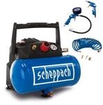 Kompressor HC06 Scheppach - 8 bar | 6L Kessel | &ouml;lfrei | inkl. 5-tlg. Zubeh&ouml;r & 5m