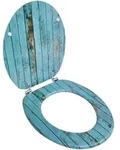 vidaXL Toilettensitz WC-Sitz MDF Holz Design