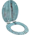 vidaXL Toilettensitz mit Soft-Close-Deckel MDF Altholz-Design