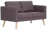 vidaXL 2-Sitzer-Sofa Stoff Taupe