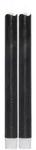 LED Stabkerzen Dinner Tafelkerzen Echtwachs flackernd H: 25cm Timer schwarz 2St.