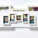 walther + design Rustic Portrait Galerierahmen, weiss, 4X10x15 + 1X10x10 cm