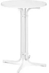 Royal Catering Stehtisch - &Oslash; 80 cm - klappbar - wei&szlig; -