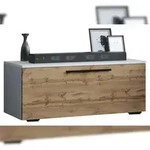 Ebuy24 ArilaS TV Tisch 1 Klapt&uuml;r wei&szlig;, Eiche dekor.