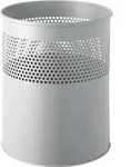 helit Metall-Papierkorb Lochdekor/H2515787 aluminiumgrau Inh.15 Liter