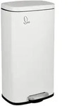 SVITA TQ30 M&uuml;lleimer wei&szlig; 30L Treteimer Abfallbeh&auml;lter Softclose Deckel
