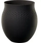 Villeroy & Boch Manufacture Collier noir Vase Perle gro&szlig; 16,5x16,5x17,5cm