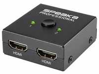SpeaKa Professional 2 Port HDMI Switch bidirektional passiv 4K