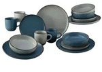 CreaTable Modern Scandic Blau Kombiservice 16-tlg Steinzeug