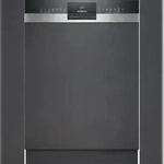 Siemens iQ300, Teilintegrierter Geschirrsp&uuml;ler, 60 cm, Geb&uuml;rsteter Stahl SN53HS10TE