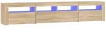 vidaXL TV-Schrank mit LED-Leuchten Sonoma-Eiche 210x35x40 cm
