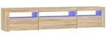 vidaXL TV-Schrank mit LED-Leuchten Sonoma-Eiche 195x35x40 cm