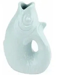Gift Company Vase Monsieur Carafon XS, Dekovase in Fisch-Form, Steingut, Blue
